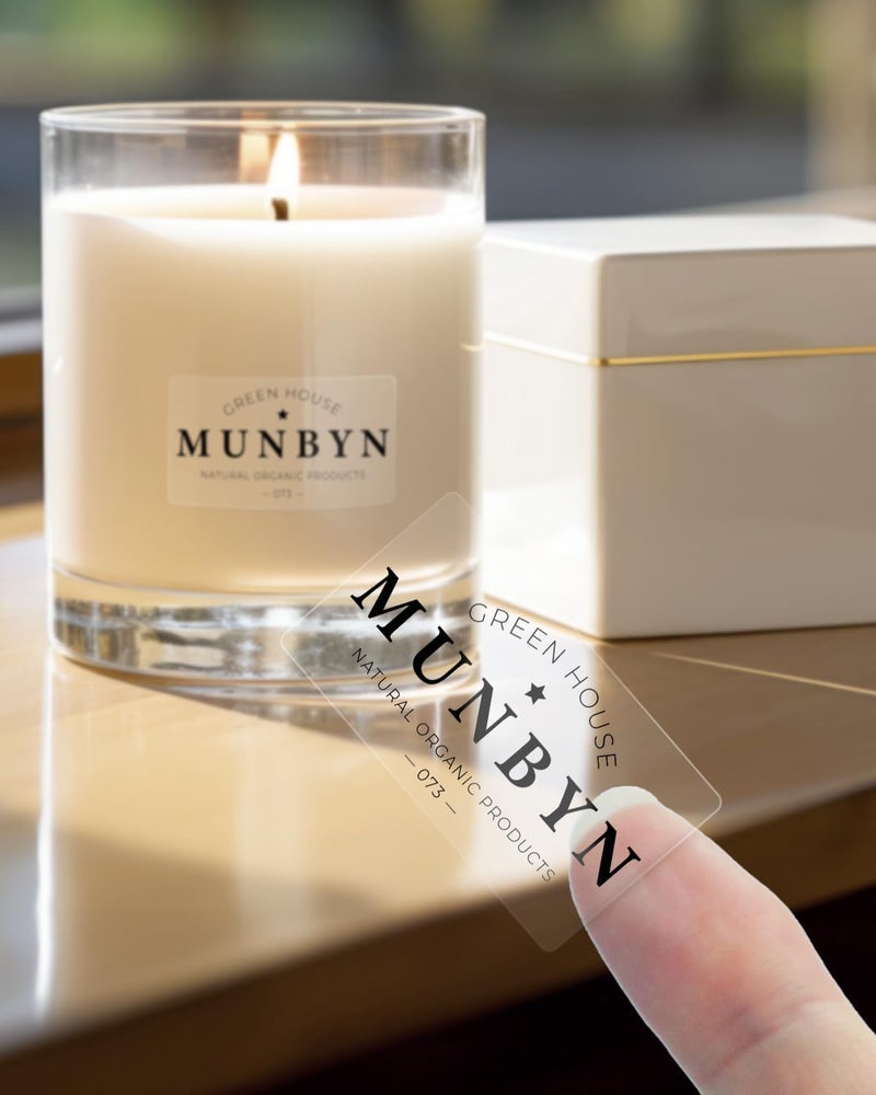 MUNBYN Clear Thermal Labels, 2.25 x 1.25 Inches, Printable Transparent Stickers for Small Businesses, DIY Logo Design, Multipurpose Waterproof Label Roll, 500 Labels/Roll - Image 4